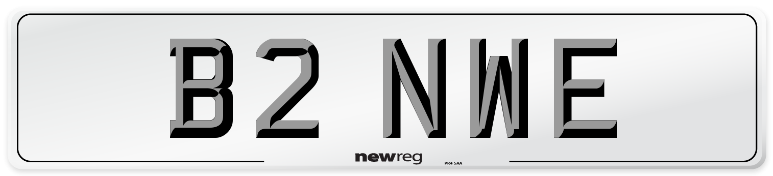 B2 NWE Number Plate from New Reg